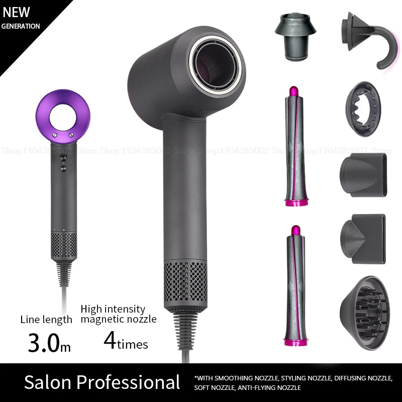 Professinal Leafless For Dyson Hair Dryer Negative Ion Quick Dry Home Powerful Hair Constant Flyaway Attachment Anion Electric