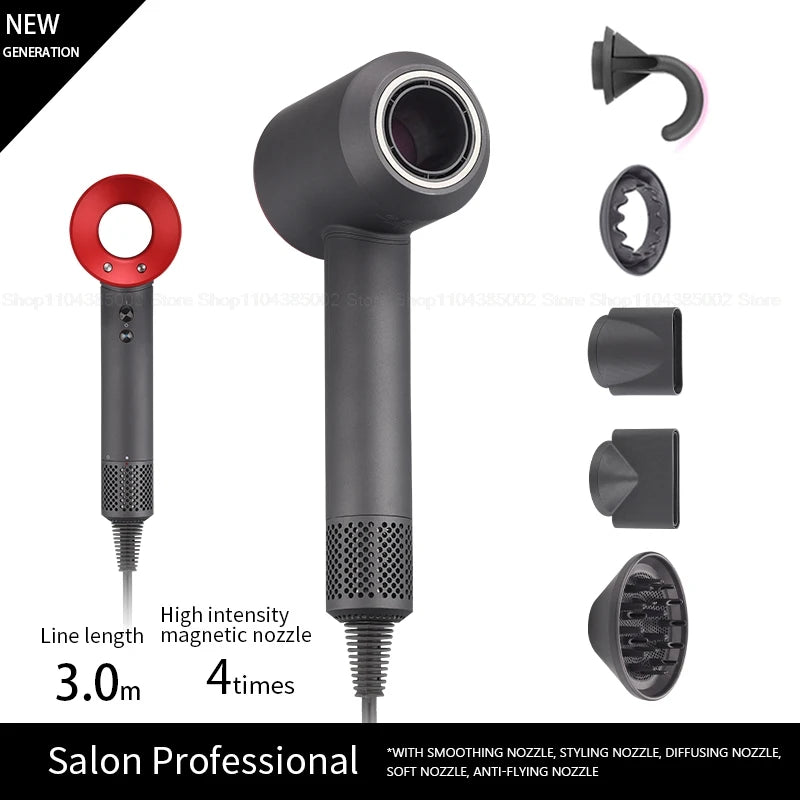 Professinal Leafless For Dyson Hair Dryer Negative Ion Quick Dry Home Powerful Hair Constant Flyaway Attachment Anion Electric