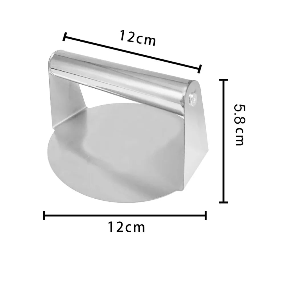 Stainless Steel Smash Burger Press | Heavy Duty Patty Maker & Smasher Mold for BBQ, Grilling Kitchen (Non-Stick)