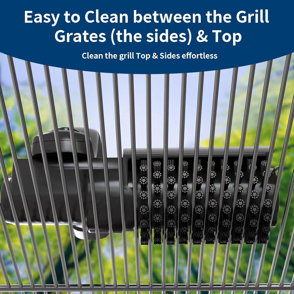 Electric Grill Brush 2 in 1 Cordless Rechargeable Grill Cleaning Brush Stainless Steel Brush Head 3-Speed Power for BBQ Grates
