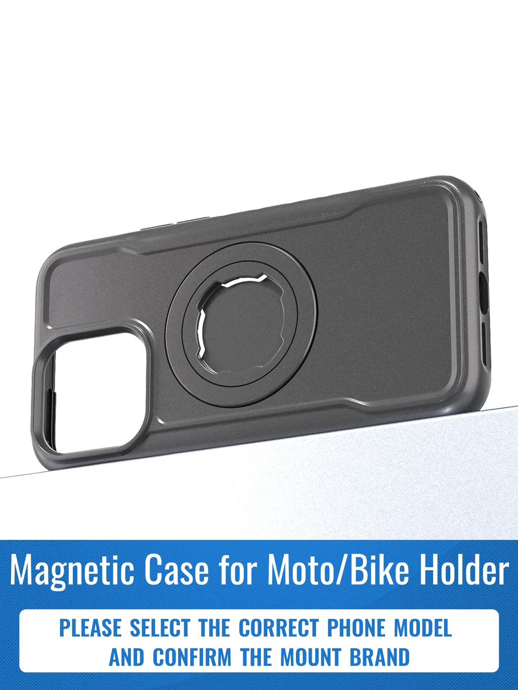 Magnetic Shockproof Case for iPhone 17 16 15 14 Pro Max with Lock-in System Design for Quad-style Bike/Motorcycle Mount/Holder