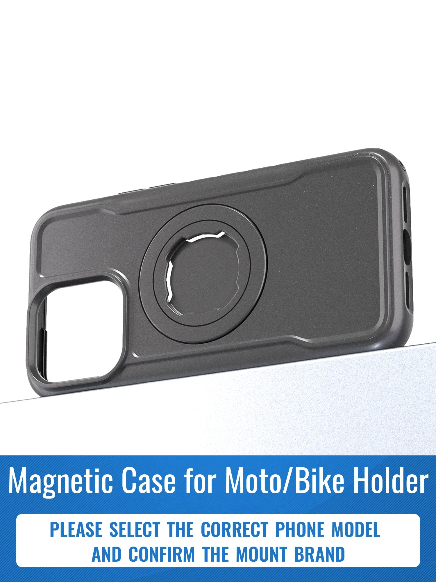 Magnetic Shockproof Case for iPhone 17 16 15 14 Pro Max with Lock-in System Design for Quad-style Bike/Motorcycle Mount/Holder