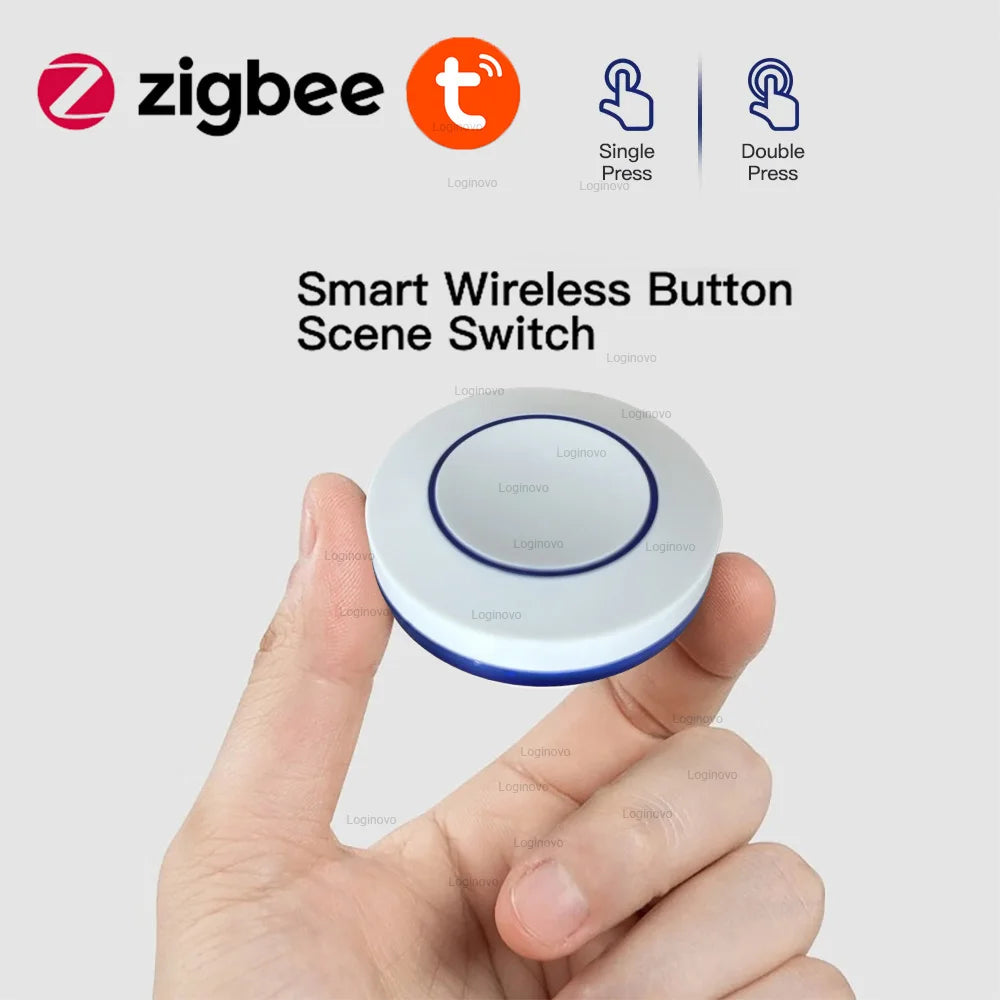 Tuya Zigbee Scene Button Switch Wireless Smart Home Automation Scenario Controller Smart Life Gadgets Required Zigbee Gateway