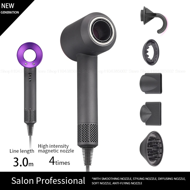 Professinal Leafless For Dyson Hair Dryer Negative Ion Quick Dry Home Powerful Hair Constant Flyaway Attachment Anion Electric