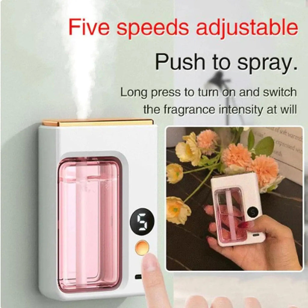 Smart Aroma Diffuser Air Purifier Digital Display Plant Essential Oils 5 Gears Wall Mount Tabletop USB Charging Living Room
