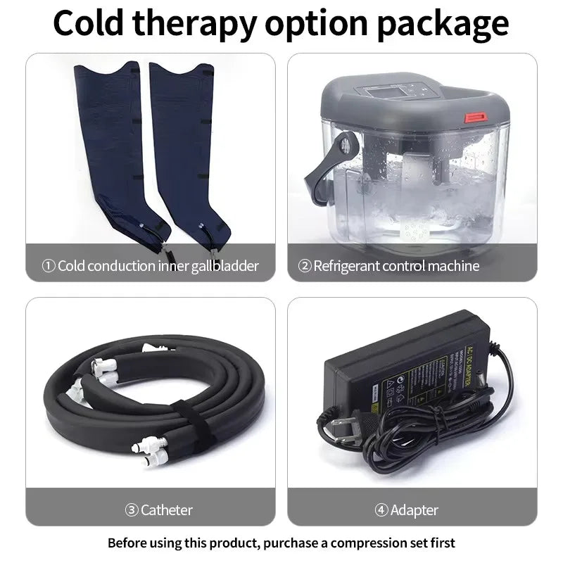 JILI Pressotherapy Air Compression Foot  Massager Leg Recovery Boots Lymphatic Drainage Machine  Relax Physiotherapy 6 chambers