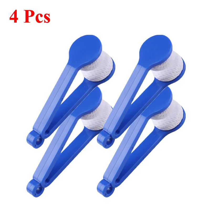 1-4Pcs/Set Portable Multifunctional Glasses Cleaning Rub Eyeglass Sunglasses Spectacles Microfiber Cleaner Clean Brushes