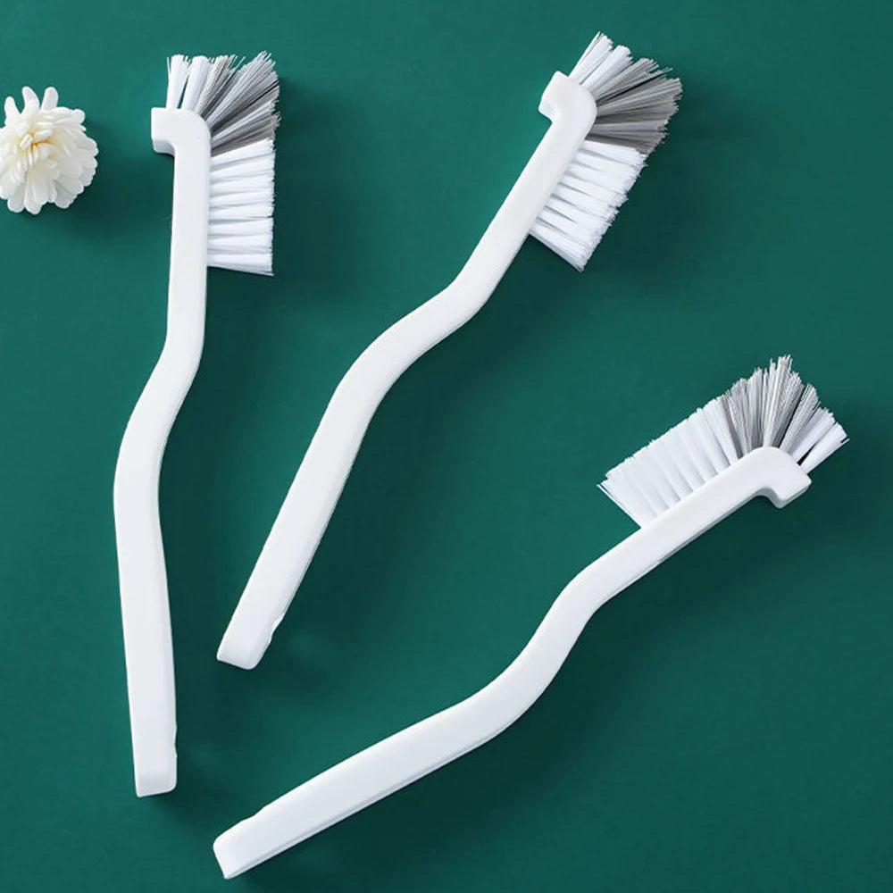 3Pcs Cleaning Brush Set, Long Handle Multi-Surface Scrubber for Kitchen Sink, Cup Corners, Home Deep Clean Tool