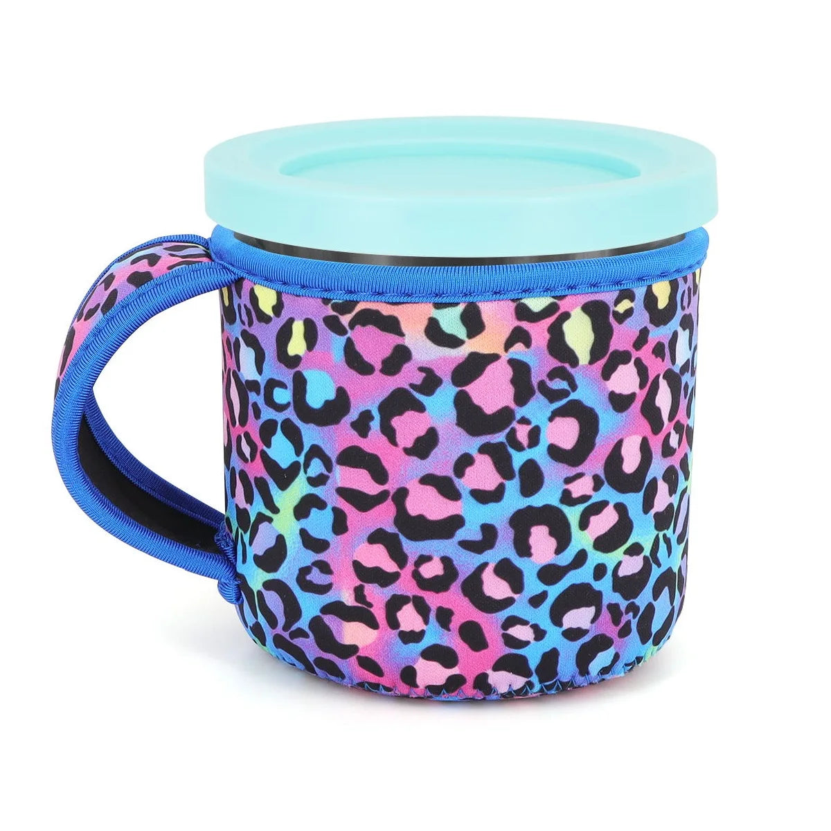 1/4Pcs Reusable Ice Cream Sleeves with Handle, Neoprene Insulated Sleeves for Ninja Creami Pints, Frozen Dessert