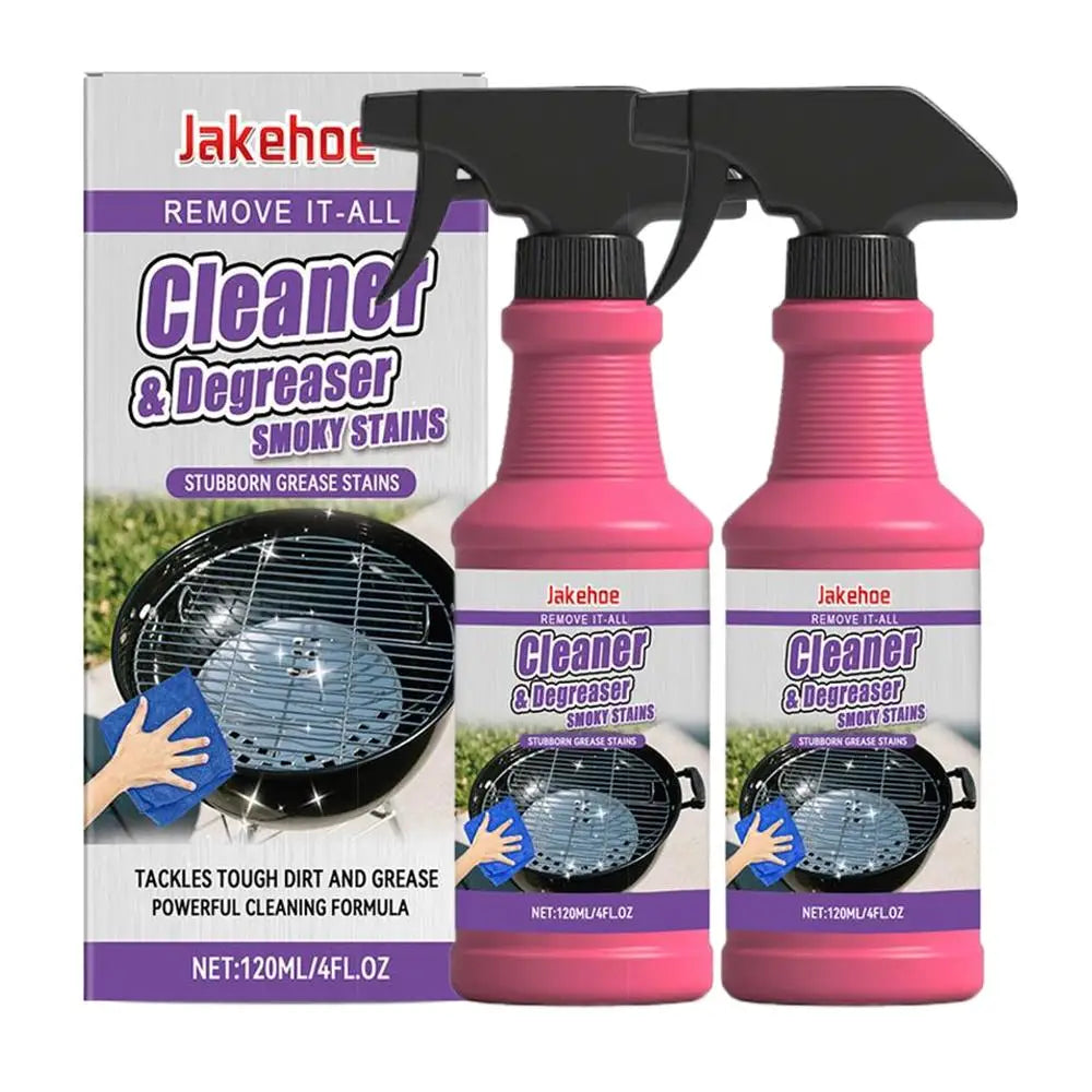 1/2/3pcs Barbecue Grill Cleaner Heavy Duty Grease Degreaser Spray Powerful Stain Remover For Bbq Grates Pans Ovens Kitchen