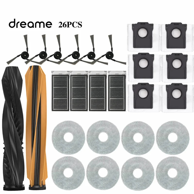 Dreame X50 Ultra / S40 Enhanced Edition Robot Vacuum Cleaner Accessories Main Roller Side Brush Hepa Filter Mop Dust Bag Parts