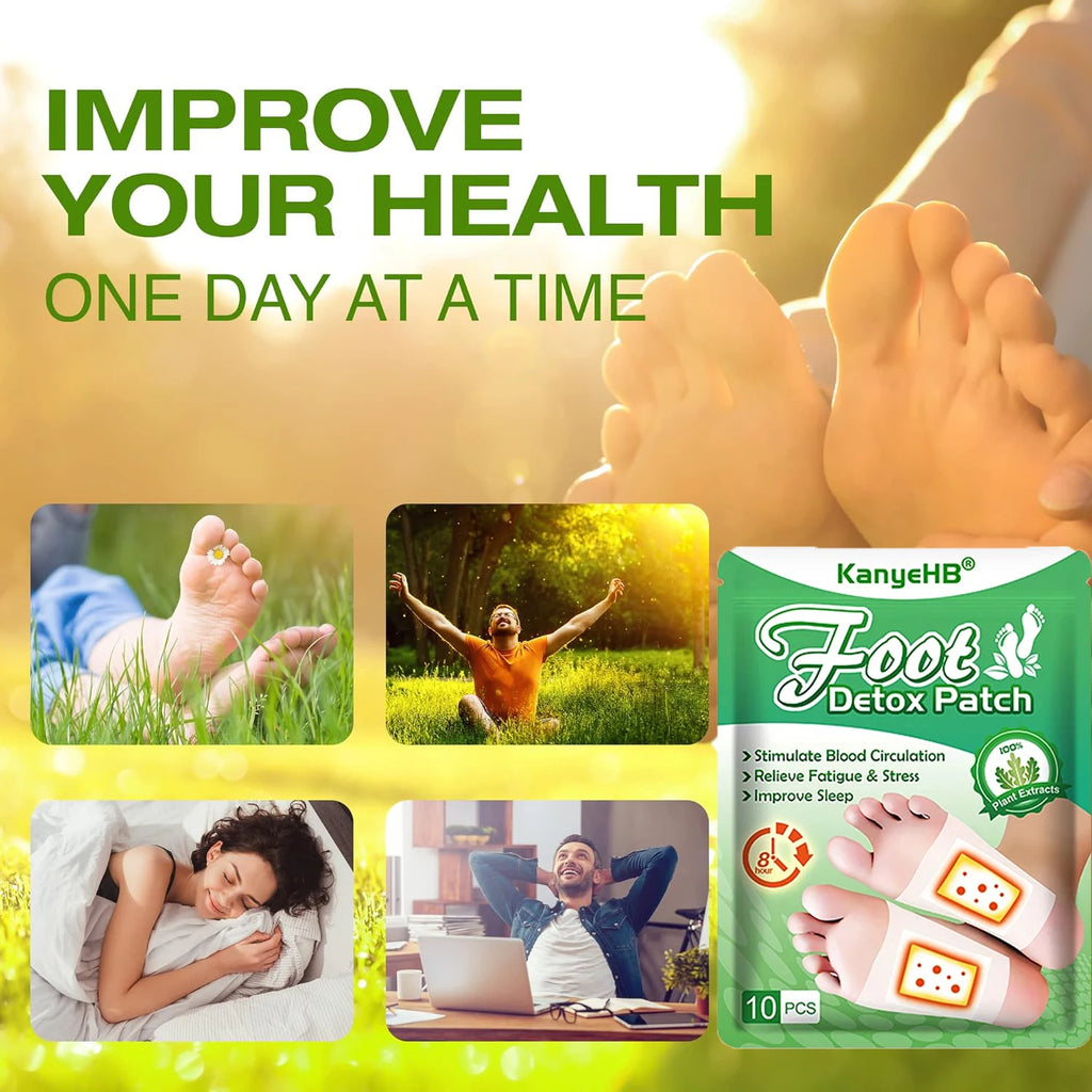 Chinese Medicine Foot Patch Organic Ginger Wormwood Foot Patch Stress Relief Feet Deep Sleep Detox Sticker Foot Care Tools