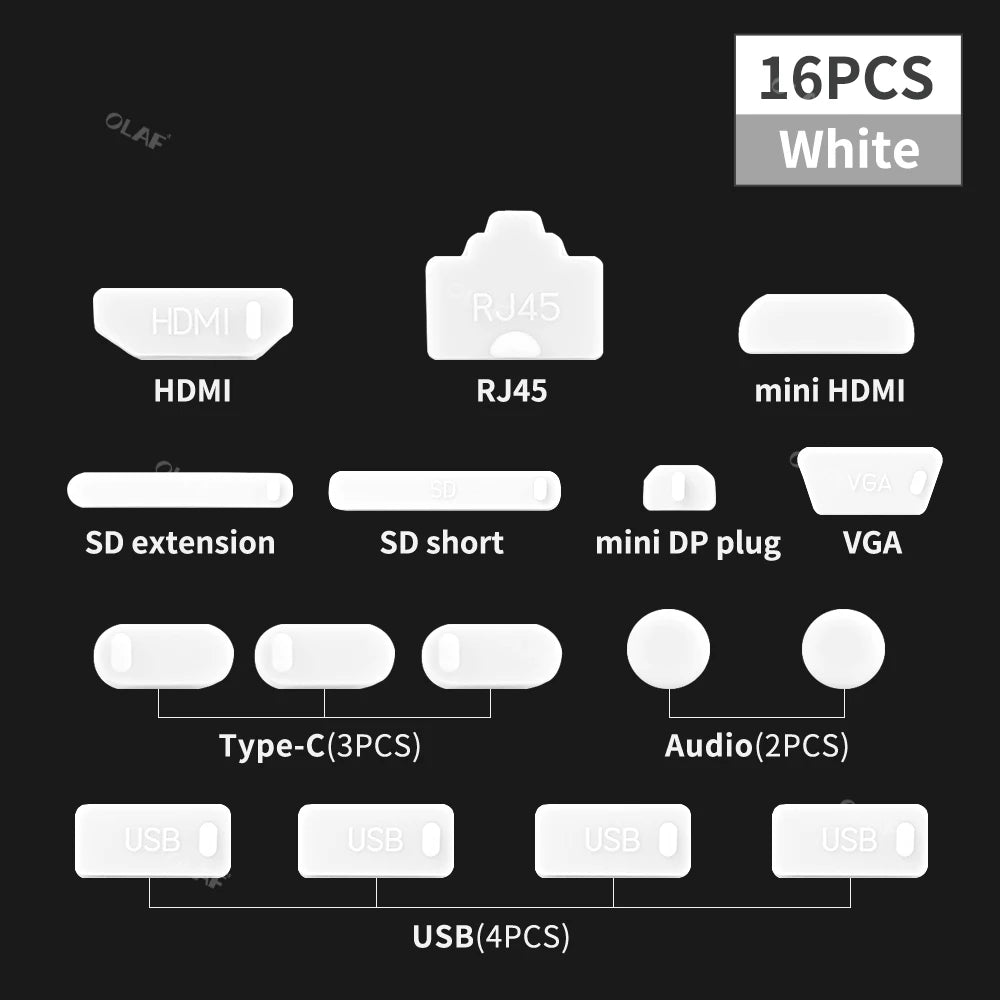 Universal Notebook Usb Silicone Anti Dust Plug16pcs Laptop Dustproof Stopper Dust Plug Usb Computer Interface Waterproof Cover