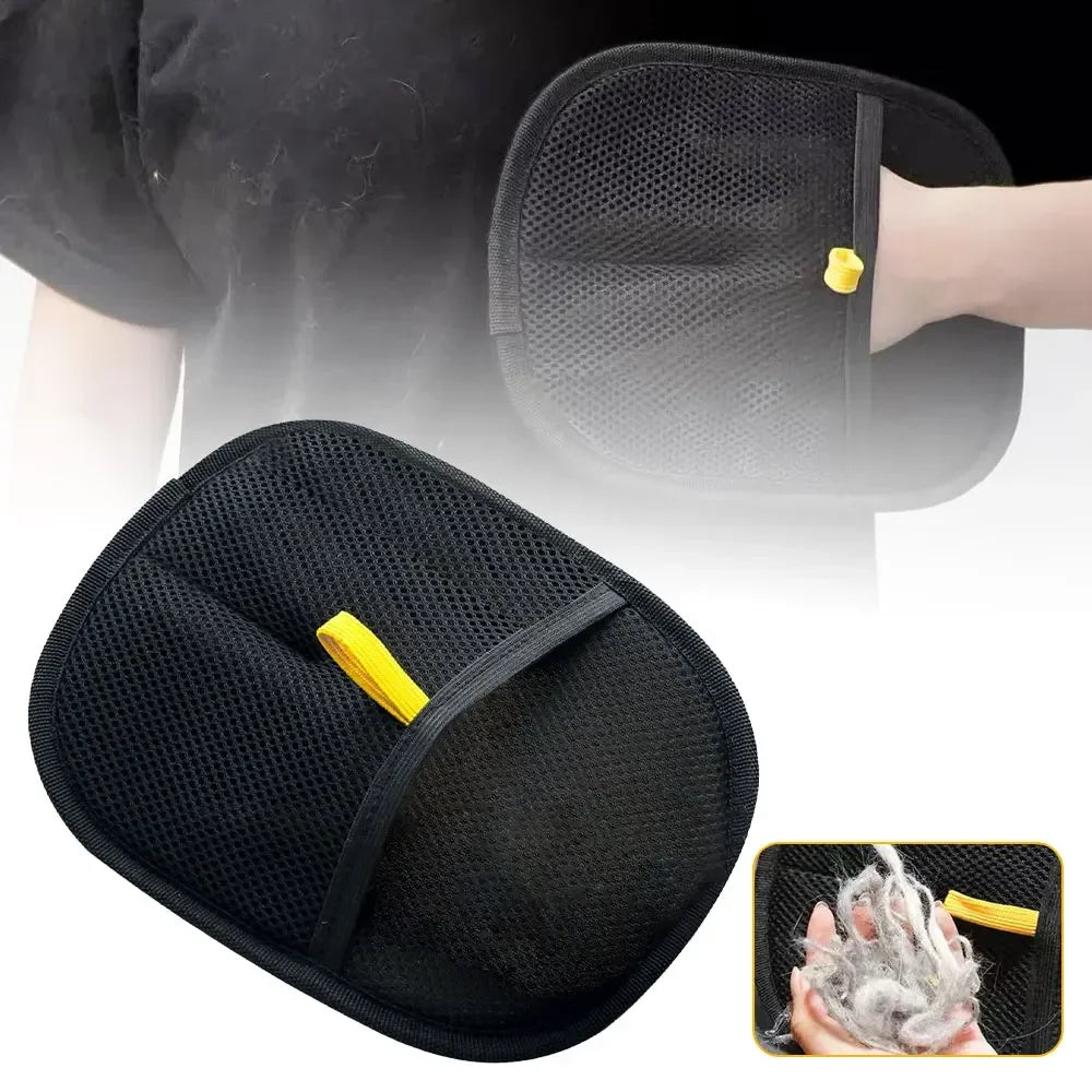 Static Pet Hair Removal Gloves - Grooming & Deshedding Gloves for Dogs Cats - Works on Sofa Carpet Clothes - Multi-Surface Brush