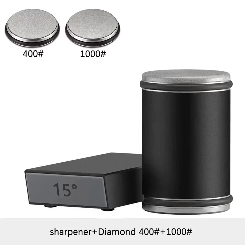 Niiruo Rolling Knife Sharpener Double Sided Diamond Sharpening Stone 15_20° Degree Magnetic Angle Roller Sharpening for Kitchen