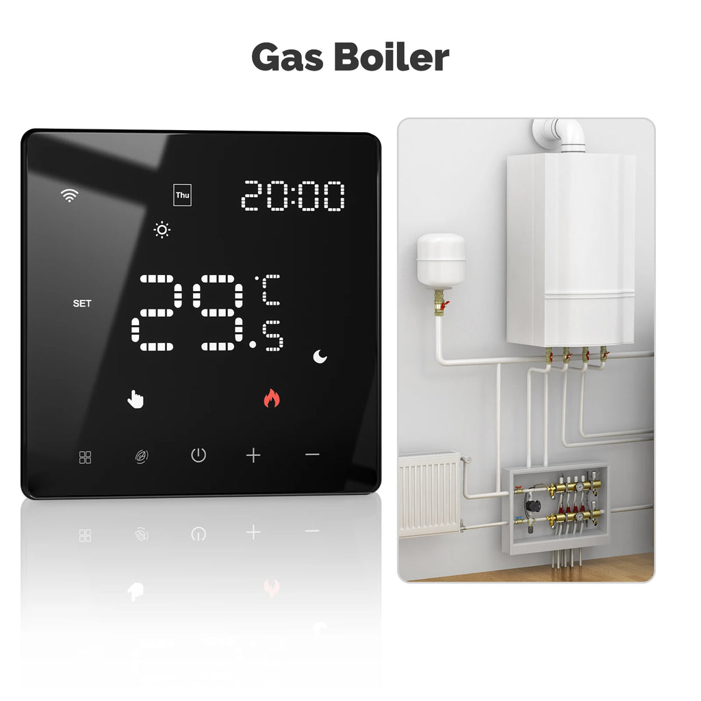 MOES Tuya ZigBee WiFi Smart Thermostat Programmable Temperature Controller for Water Boiler Electric Heating Alexa Google Home