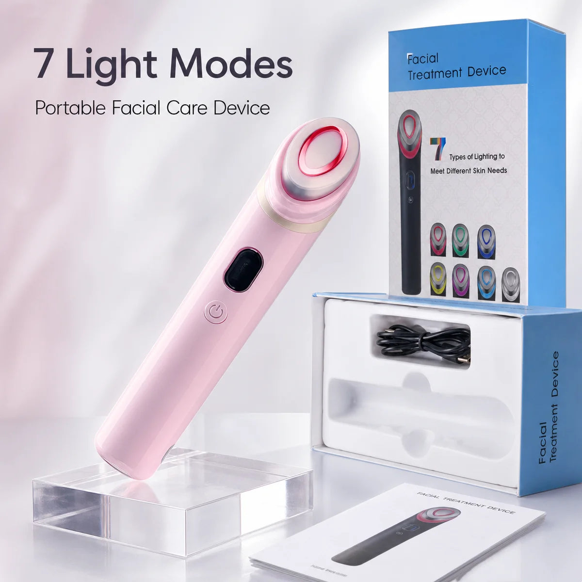 Age-R Booster Skin Care Facial Home Beauty Device Facial Skin Care Tools Anti Aging Microcurrent Lift Face Care Therapy