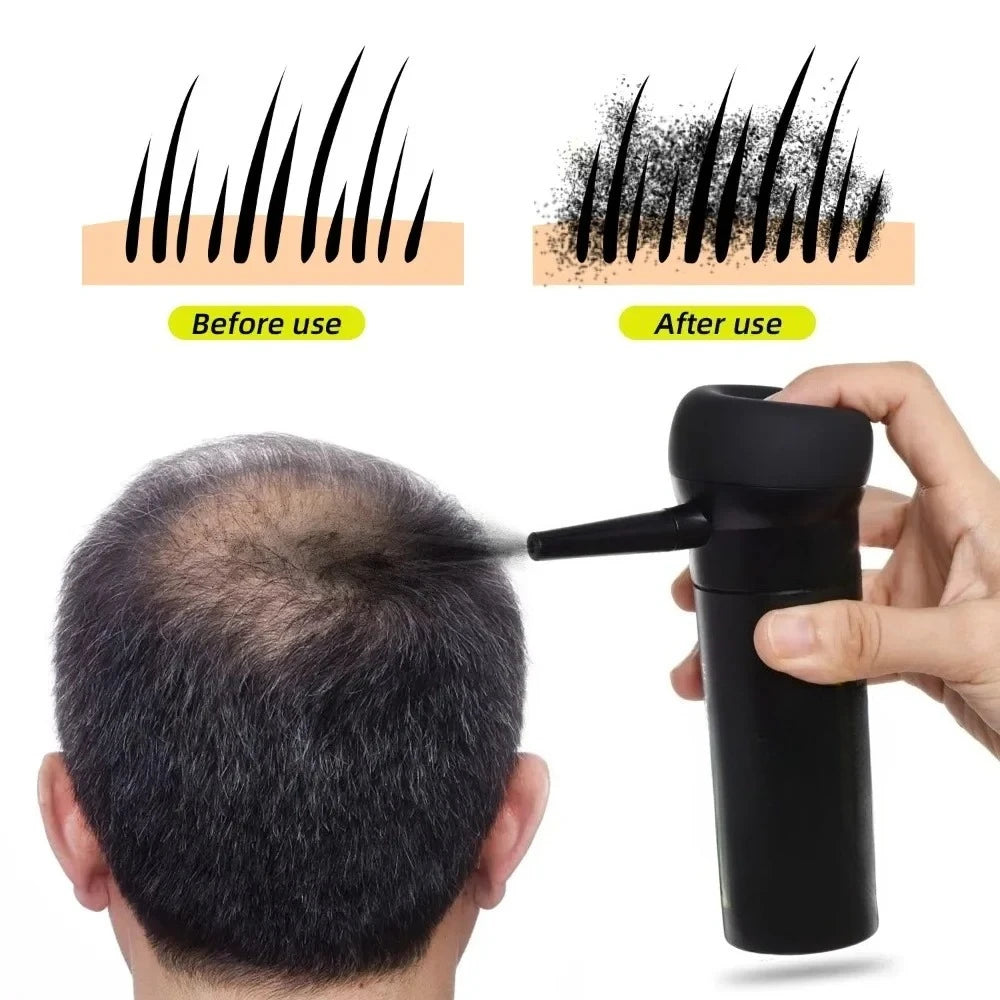 2 Color Hair Fibers Regrowth Powders Keratin Applicator Hair Building Fibers Spray Pump Hair Growth Beauty Health Products 27.5g