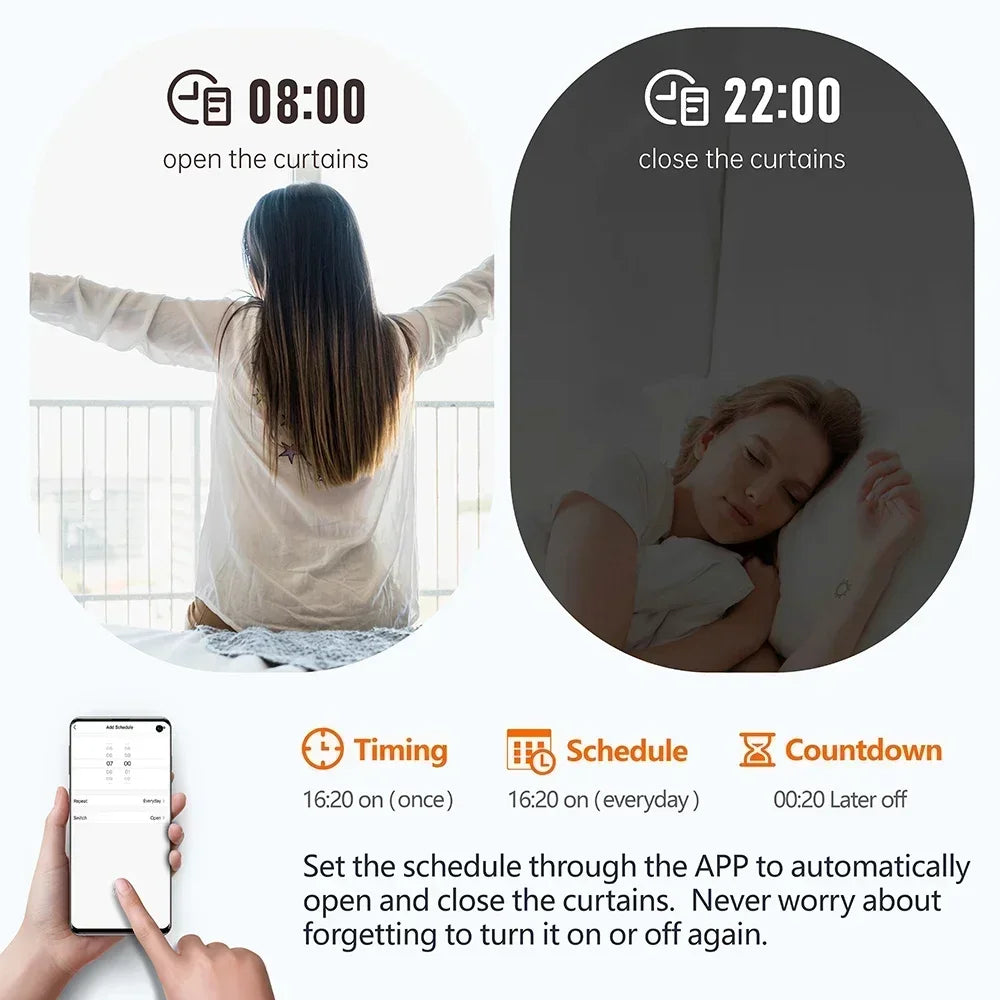 WiFi RF Curtain Smart Switch ,Tuya Smart life Module for Roller Shutter Window Blinds ,5-in-1 Remote,Timer,Google Home Alexa