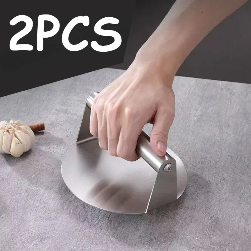 Stainless Steel Smash Burger Press | Heavy Duty Patty Maker & Smasher Mold for BBQ, Grilling Kitchen (Non-Stick)