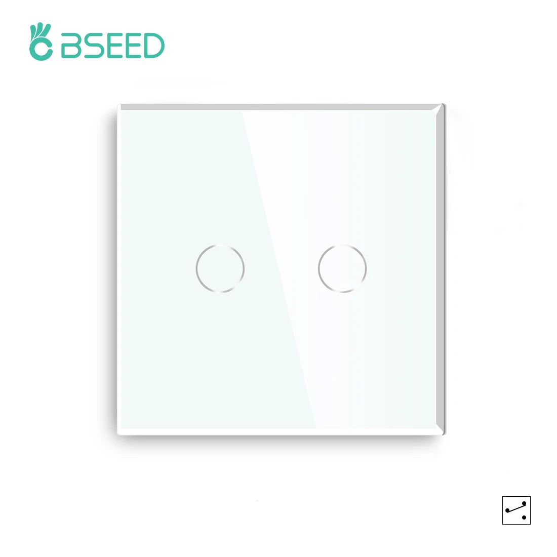 BSEED 1/2/3Gang Smart Zigbee Touch Light Switch 2-Way Control Compatible with Alexa/Google Home No Neutral Wire Touch Switch