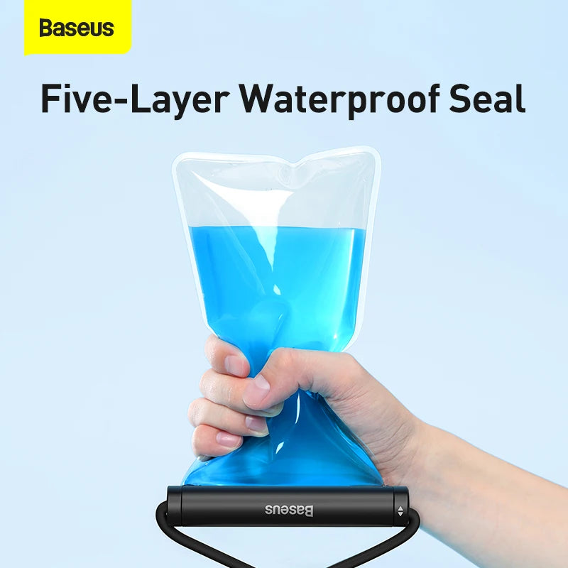 Baseus Waterproof Phone Case Under 7.2 inches For iPhone 12 Pro Max Swim Case IPX8 Universal Cover For Huawei Xiaomi Samsung