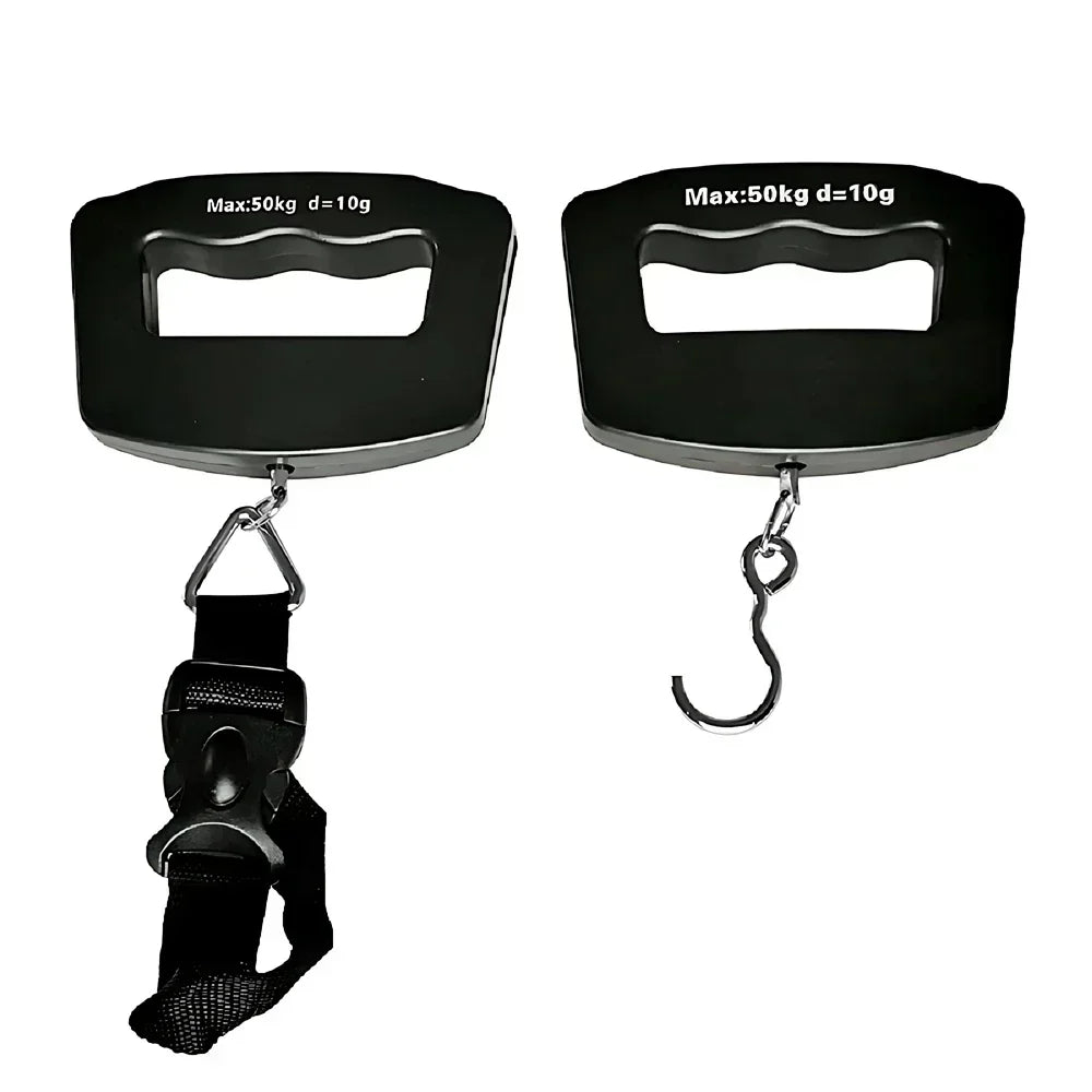 50kg/110lb Portable Scale LCD Digital Luggage Suitcase Scale Handled Travel Baggage Bag Fish Weighting Hook Hanging Scales