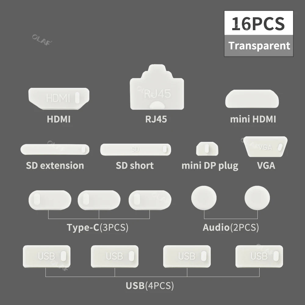 Universal Notebook Usb Silicone Anti Dust Plug16pcs Laptop Dustproof Stopper Dust Plug Usb Computer Interface Waterproof Cover