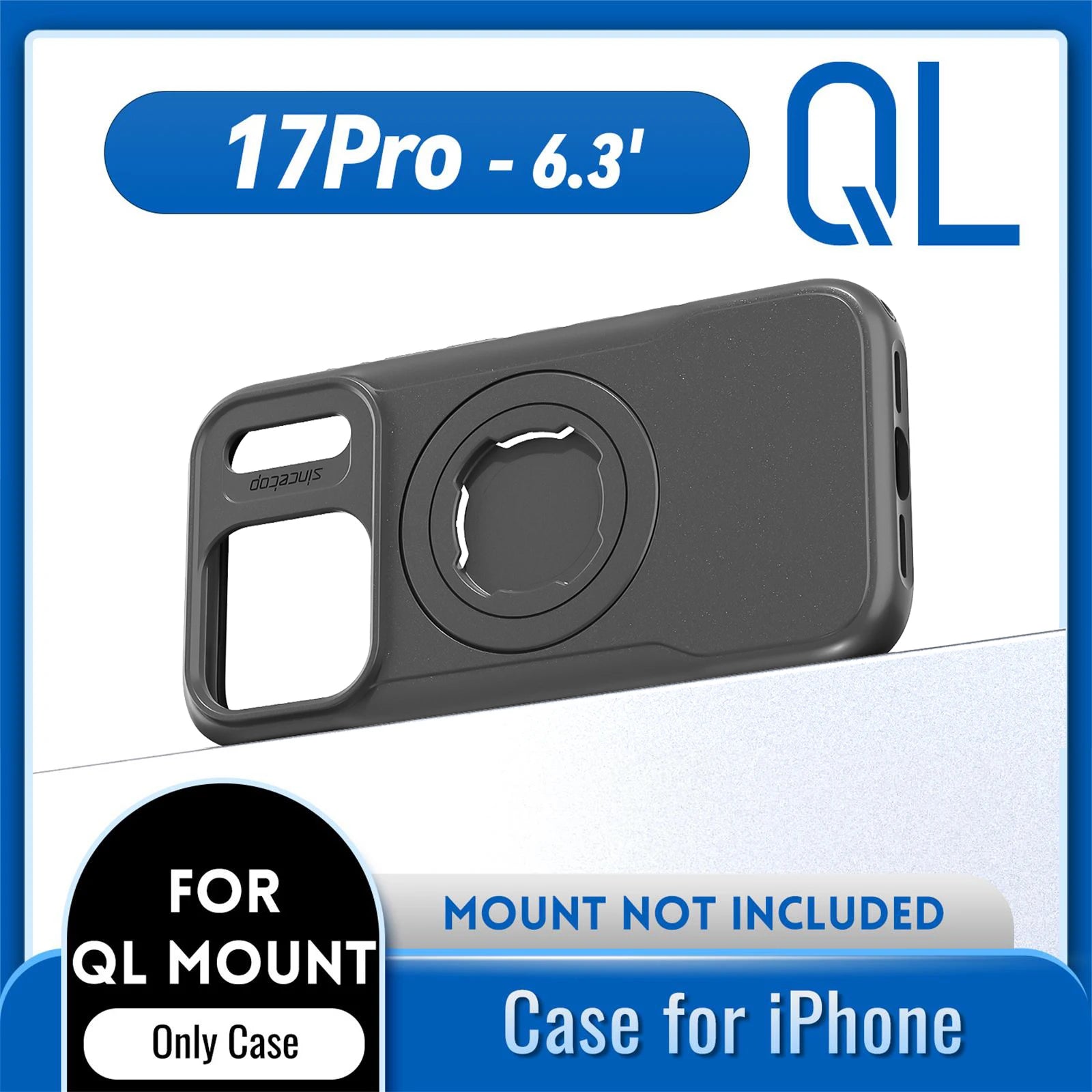Magnetic Shockproof Case for iPhone 17 16 15 14 Pro Max with Lock-in System Design for Quad-style Bike/Motorcycle Mount/Holder