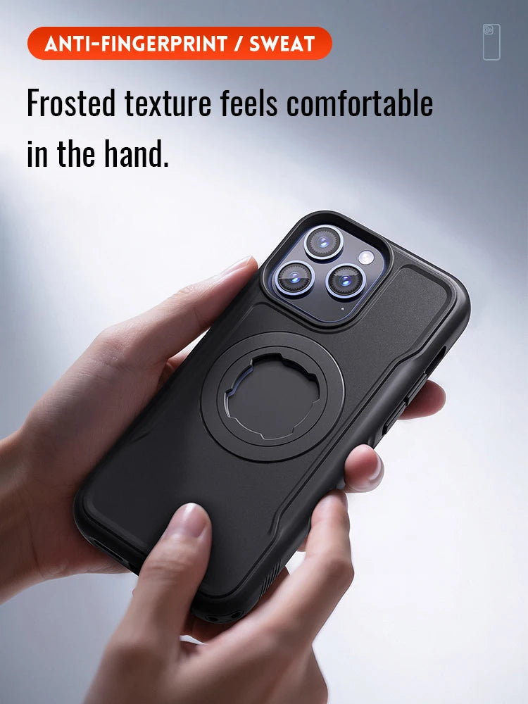Magnetic Shockproof Case for iPhone 17 16 15 14 Pro Max with Lock-in System Design for Quad-style Bike/Motorcycle Mount/Holder
