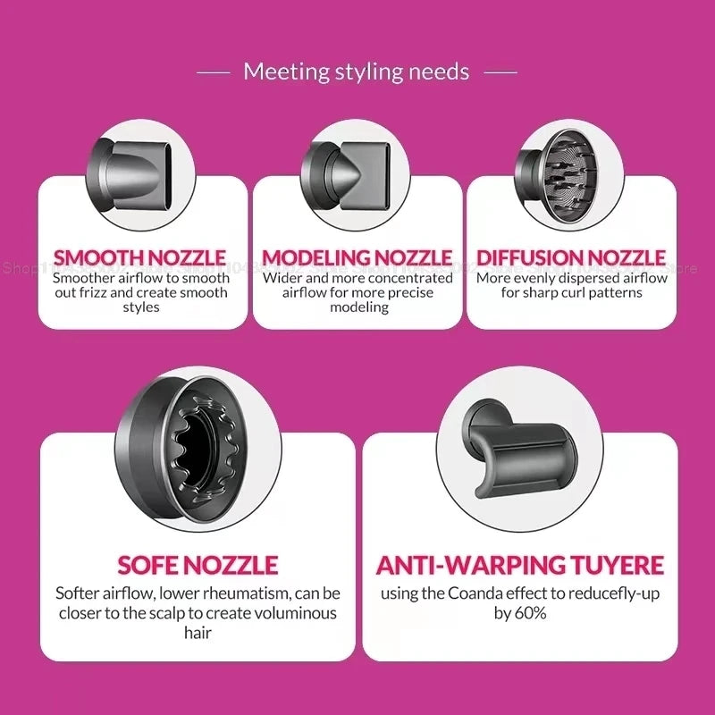 Professinal Leafless For Dyson Hair Dryer Negative Ion Quick Dry Home Powerful Hair Constant Flyaway Attachment Anion Electric