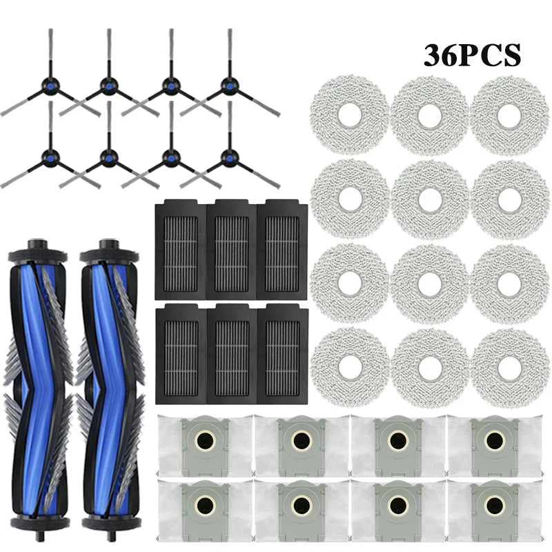 ECOVACS T50 PRO OMNI / T50 OMNI Robot Vacuum Spare Parts Main Side Brushes Mop Cloths HEPA Filters Dust Bags Accessories