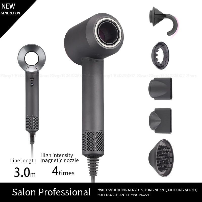 Professinal Leafless For Dyson Hair Dryer Negative Ion Quick Dry Home Powerful Hair Constant Flyaway Attachment Anion Electric