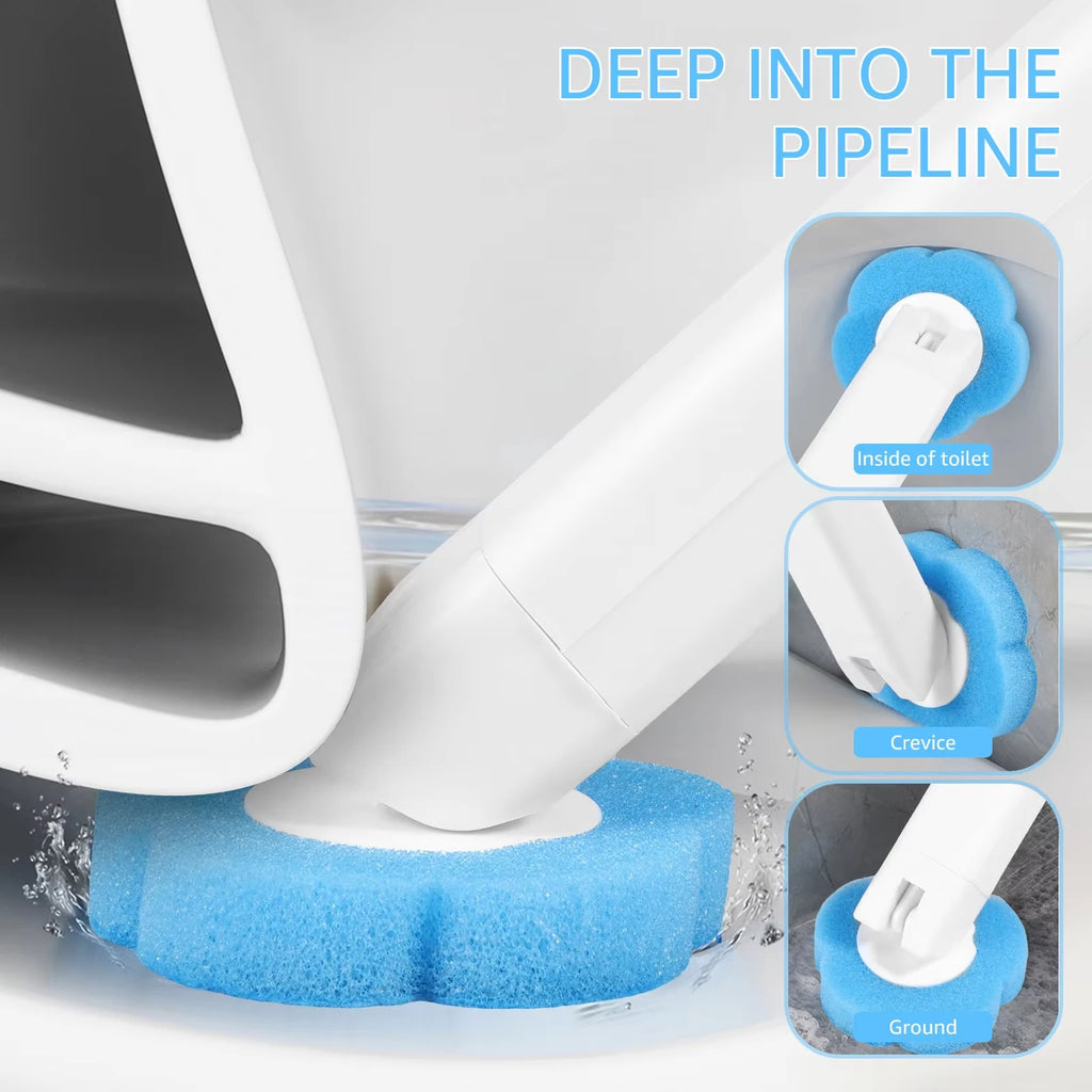Toilet Brush With Disposable Replacement Head Kits Upgrade Long Handle Bathroom Cleaning Brush For Home Wc Accessories