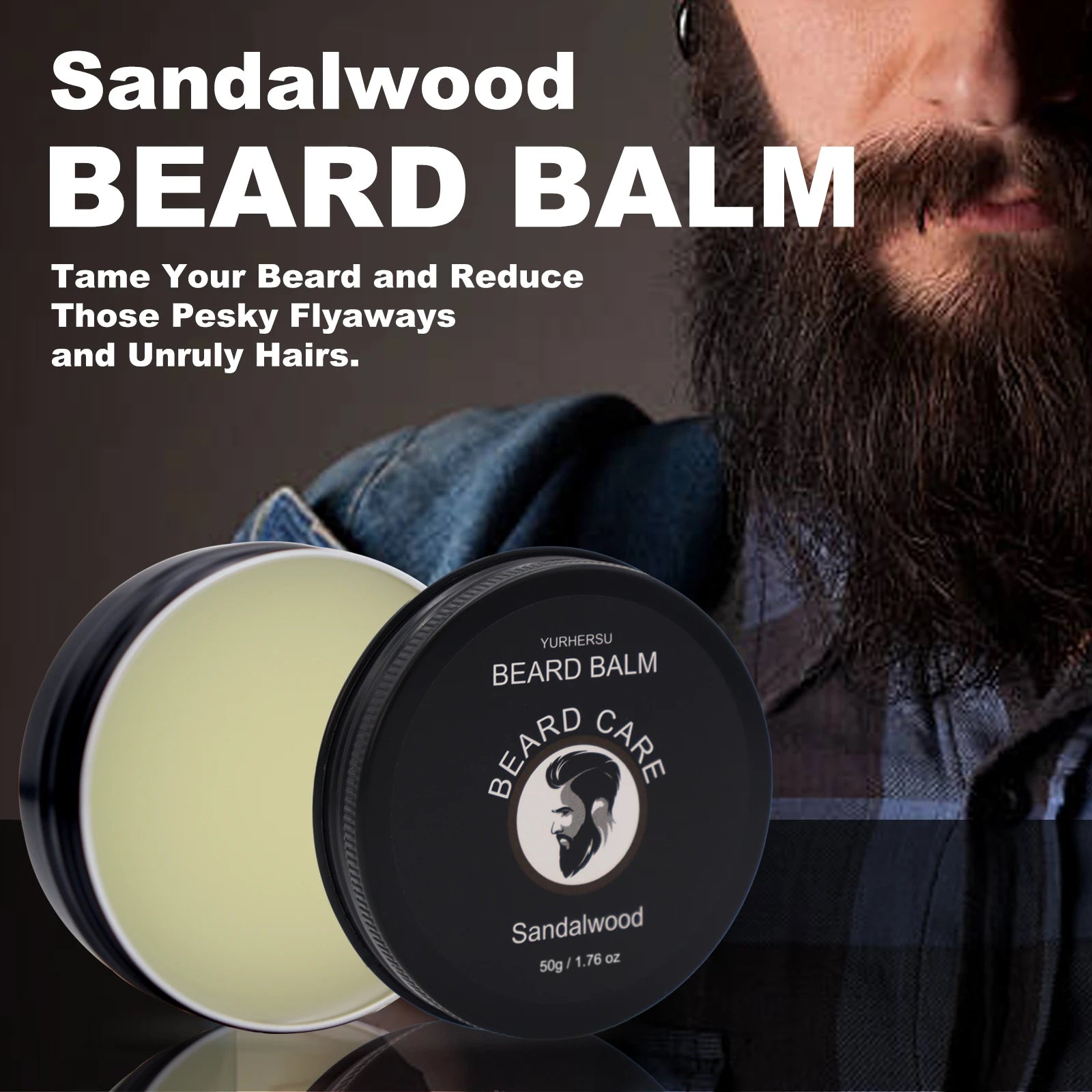 7Pcs Beard Care Kit for Men, Grooming Set Includes Beard Oil, Balm, Comb, Scissors, Brush, Bag - Best Gift