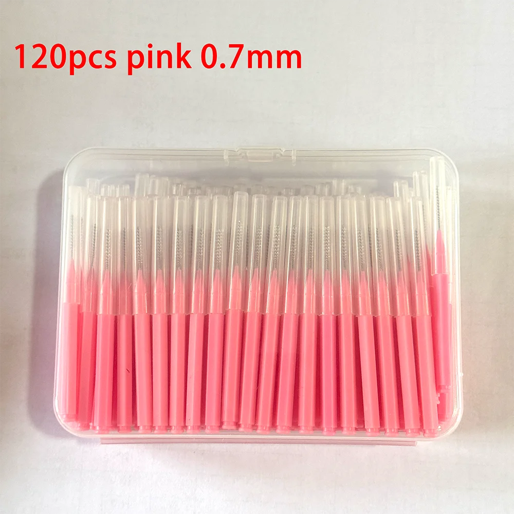 120Pcs/Box Interdental Brushes Health Care Tooth Escova Interdental Cleaners Orthodontic Dental Teeth Brush Oral Hygiene Tool