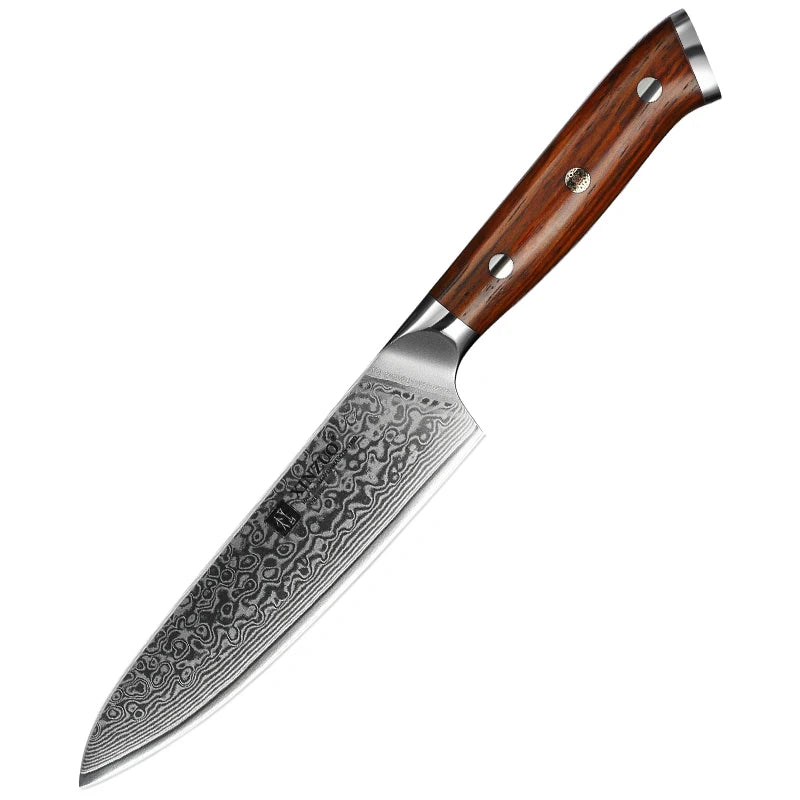 XINZUO 1-3PCS Kitchen Knife Set 67 Layers Damascus Steel High Carbon Chef Santoku Utility Knives Rosewood Handle Cooking Tools