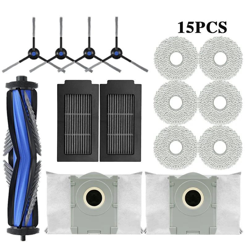 ECOVACS T50 PRO OMNI / T50 OMNI Robot Vacuum Spare Parts Main Side Brushes Mop Cloths HEPA Filters Dust Bags Accessories