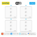 LoraTap Tuya Smart Life Push Button 80*80 Curtain Switch Electric Motor Engine Connected Voice Control Alexa Google Assistant