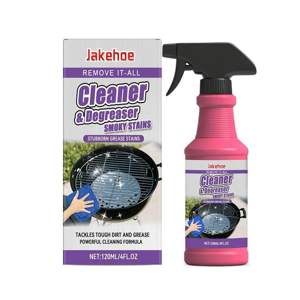 1/2/3pcs Barbecue Grill Cleaner Heavy Duty Grease Degreaser Spray Powerful Stain Remover For Bbq Grates Pans Ovens Kitchen