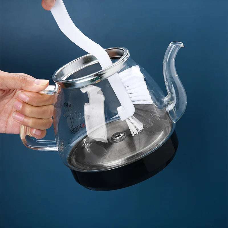 3Pcs Cleaning Brush Set, Long Handle Multi-Surface Scrubber for Kitchen Sink, Cup Corners, Home Deep Clean Tool