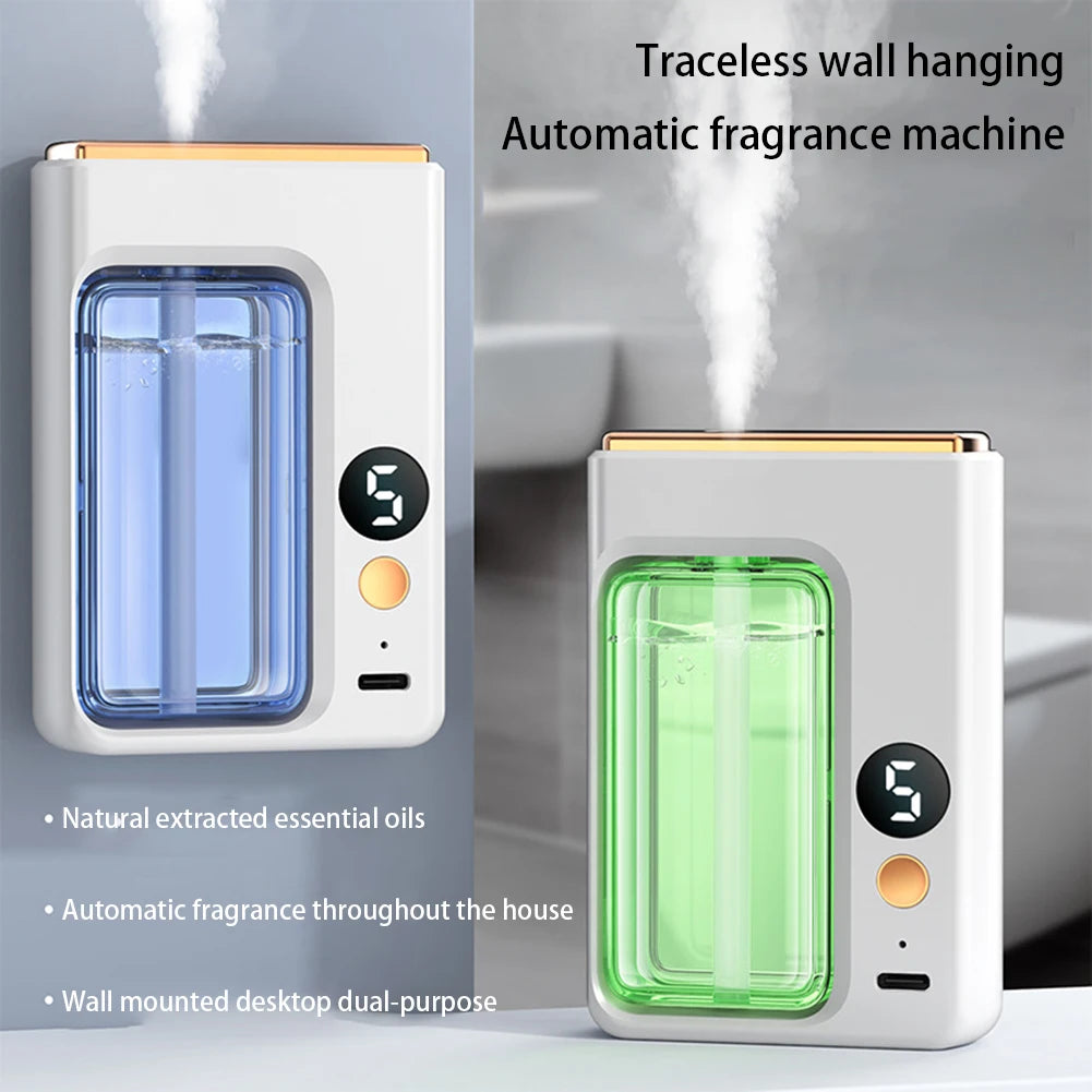 Smart Aroma Diffuser Air Purifier Digital Display Plant Essential Oils 5 Gears Wall Mount Tabletop USB Charging Living Room
