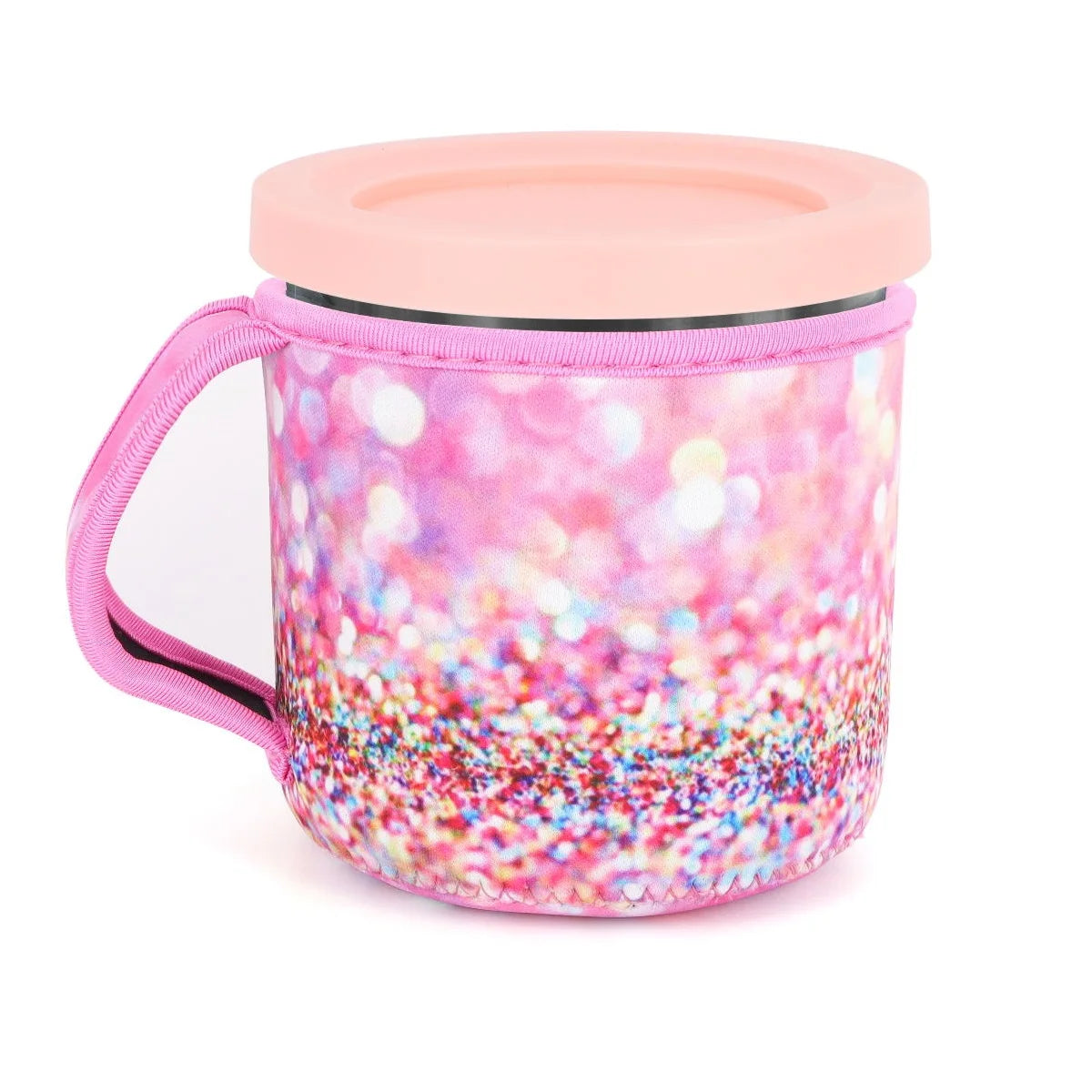 1/4Pcs Reusable Ice Cream Sleeves with Handle, Neoprene Insulated Sleeves for Ninja Creami Pints, Frozen Dessert