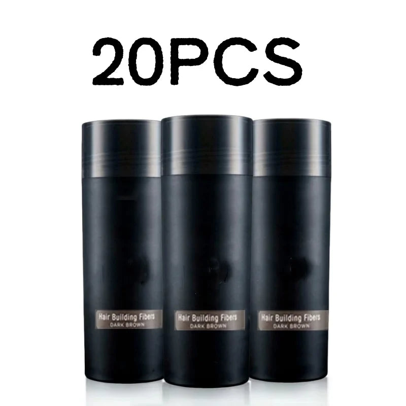 20pcsHair Fiber Keratin Hair Building Fiber Powder Instant Hair Growth Thickening Hairline Gaps Fiber Bald Extension Care Produc