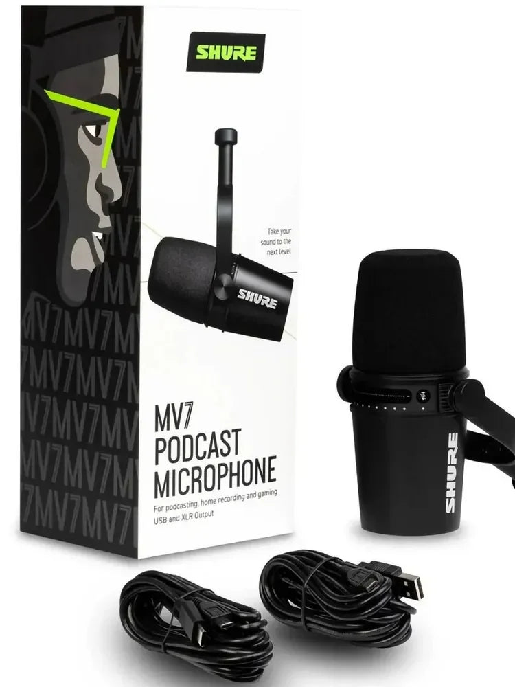 Shure Microphone mv7 usb podcast microphone for podcasting conference room desktop usb mic sound card desktop notebook computer