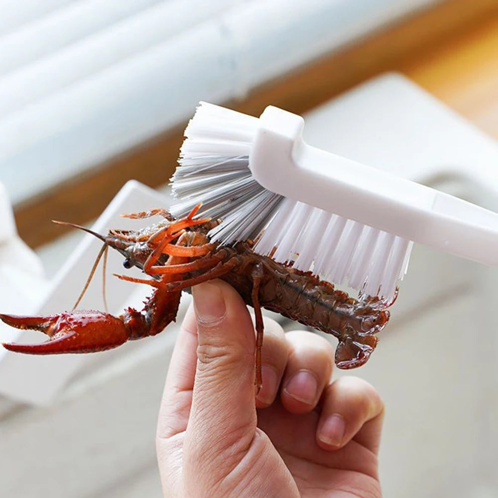 3Pcs Cleaning Brush Set, Long Handle Multi-Surface Scrubber for Kitchen Sink, Cup Corners, Home Deep Clean Tool