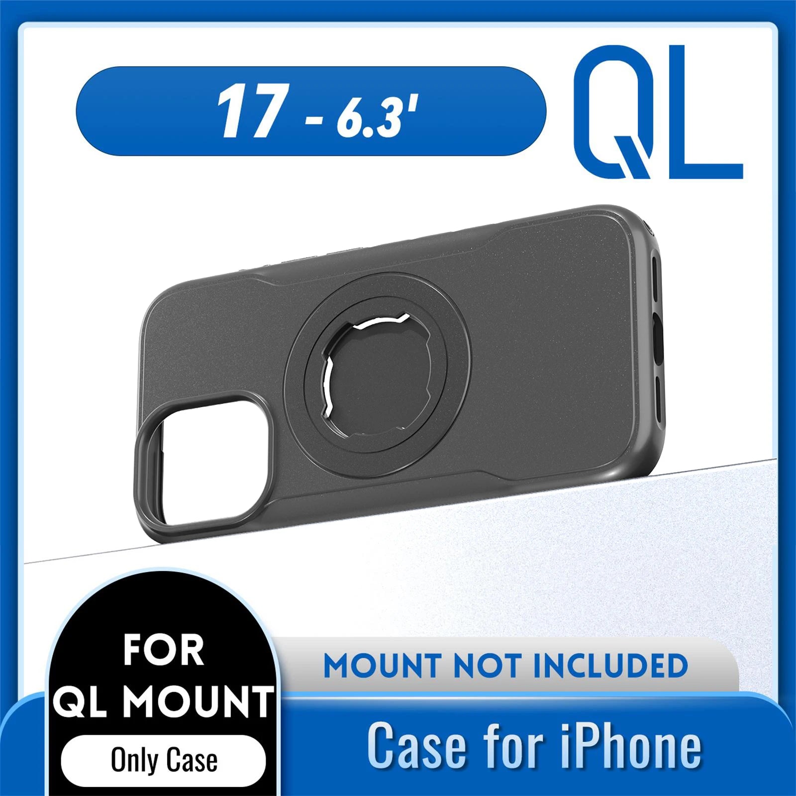 Magnetic Shockproof Case for iPhone 17 16 15 14 Pro Max with Lock-in System Design for Quad-style Bike/Motorcycle Mount/Holder