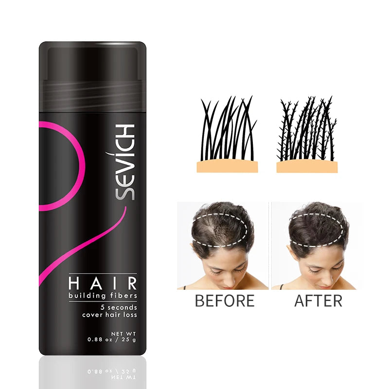 10 Colors Hair Fibers Powders Regrowth Powder Hair Keratin Building Fiber Refill Bag Bald Extension Hair Fiber Hair Care Product