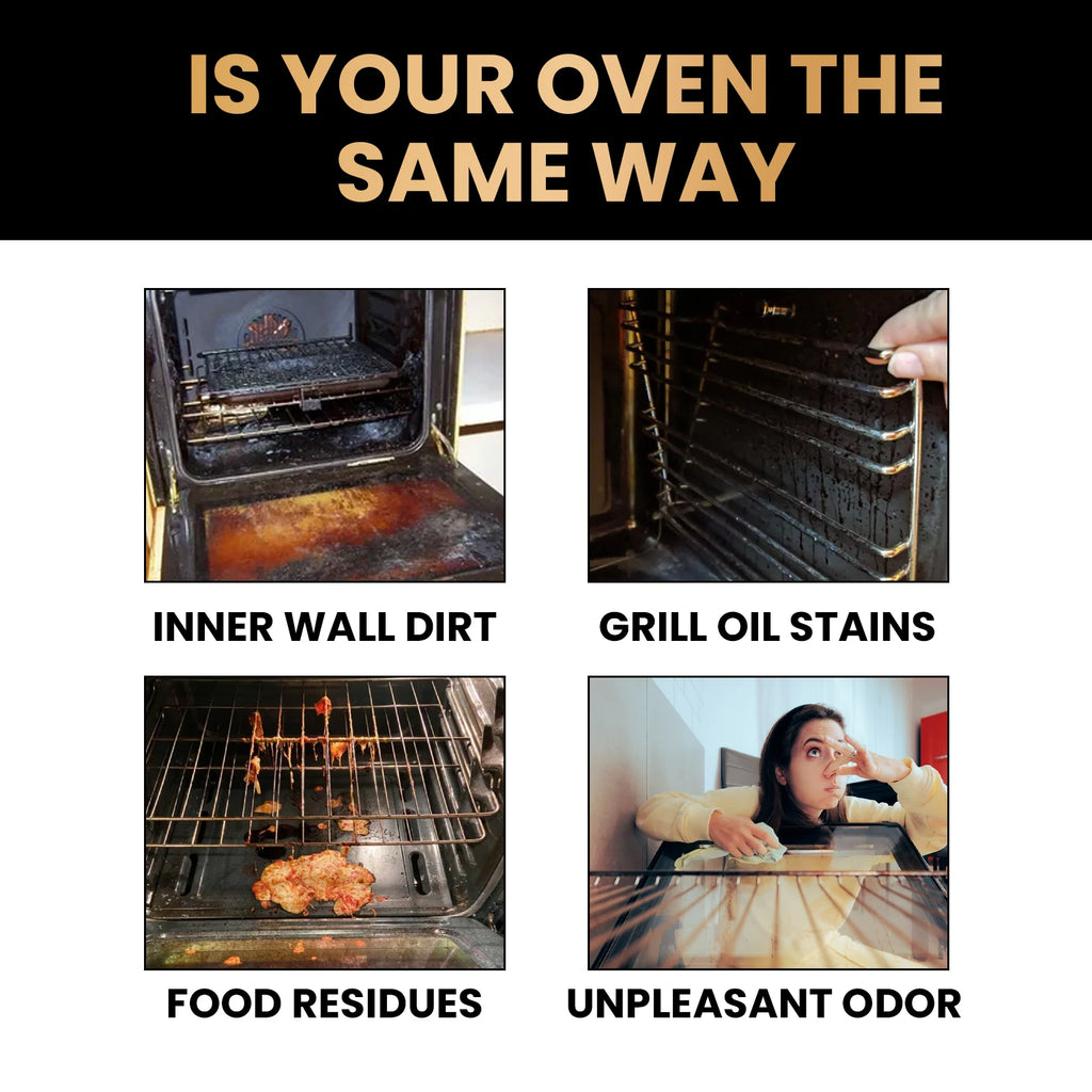 Ovens Cleaning Foam Spray Strong Kitchen Remove Grill Stove Oil Stains All Purpose Cleaner for Kitchen Appliances Household Care