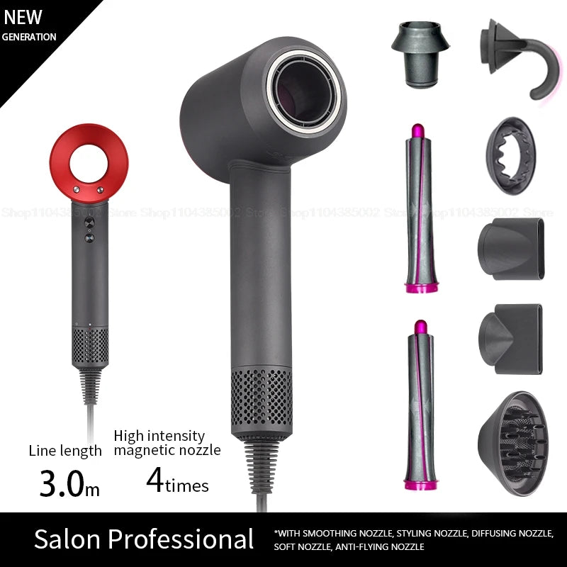 Professinal Leafless For Dyson Hair Dryer Negative Ion Quick Dry Home Powerful Hair Constant Flyaway Attachment Anion Electric